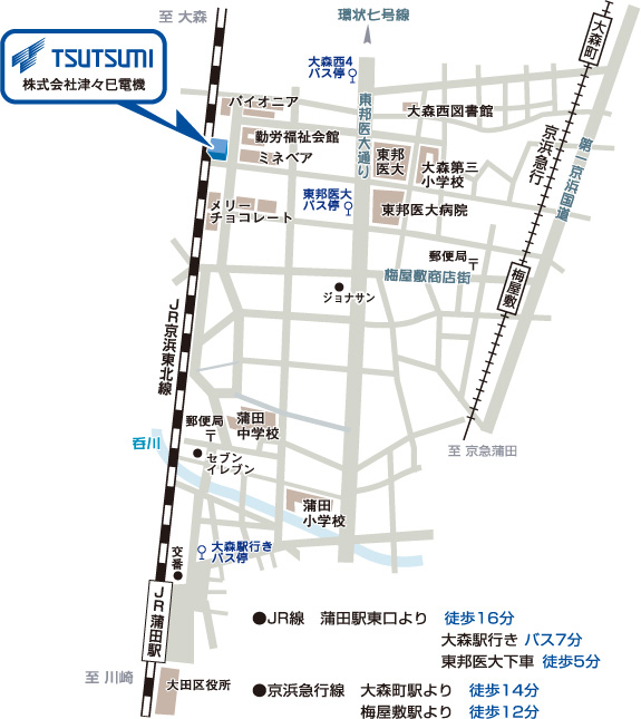 津々巳電機地図