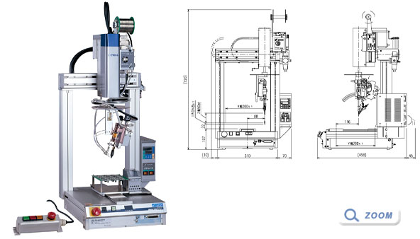 はんだ付けロボット（省スペース・高剛性４軸ツール）iCROSS TX-i224の画像