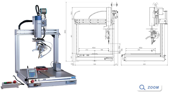 はんだ付けロボット（ワイドスペース・高剛性４軸ツール）mCROSS TX-m444の画像